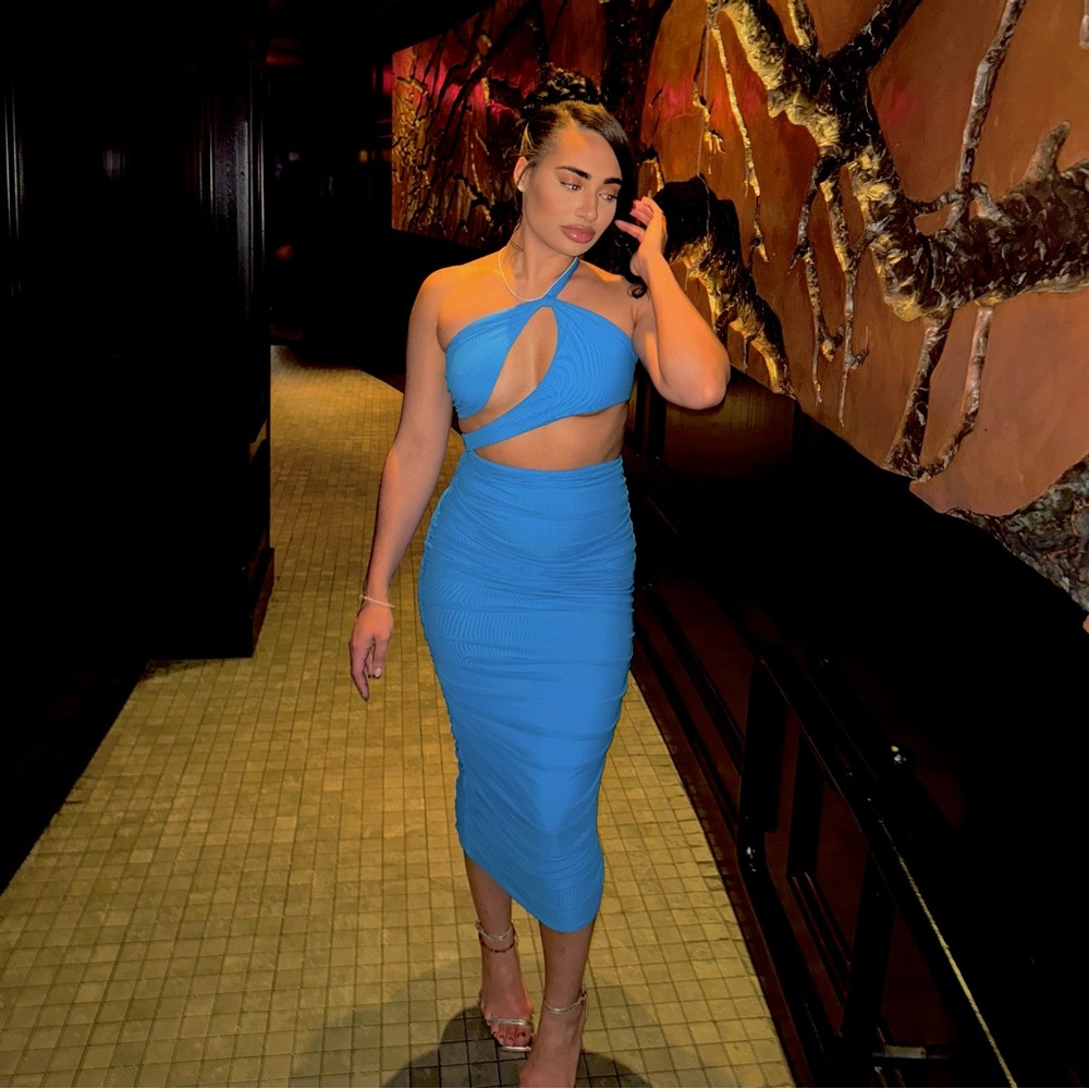 Blue oh Polly cutout dress